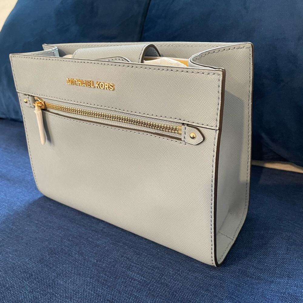 Michael Kors pale blue Hailee Crossbody